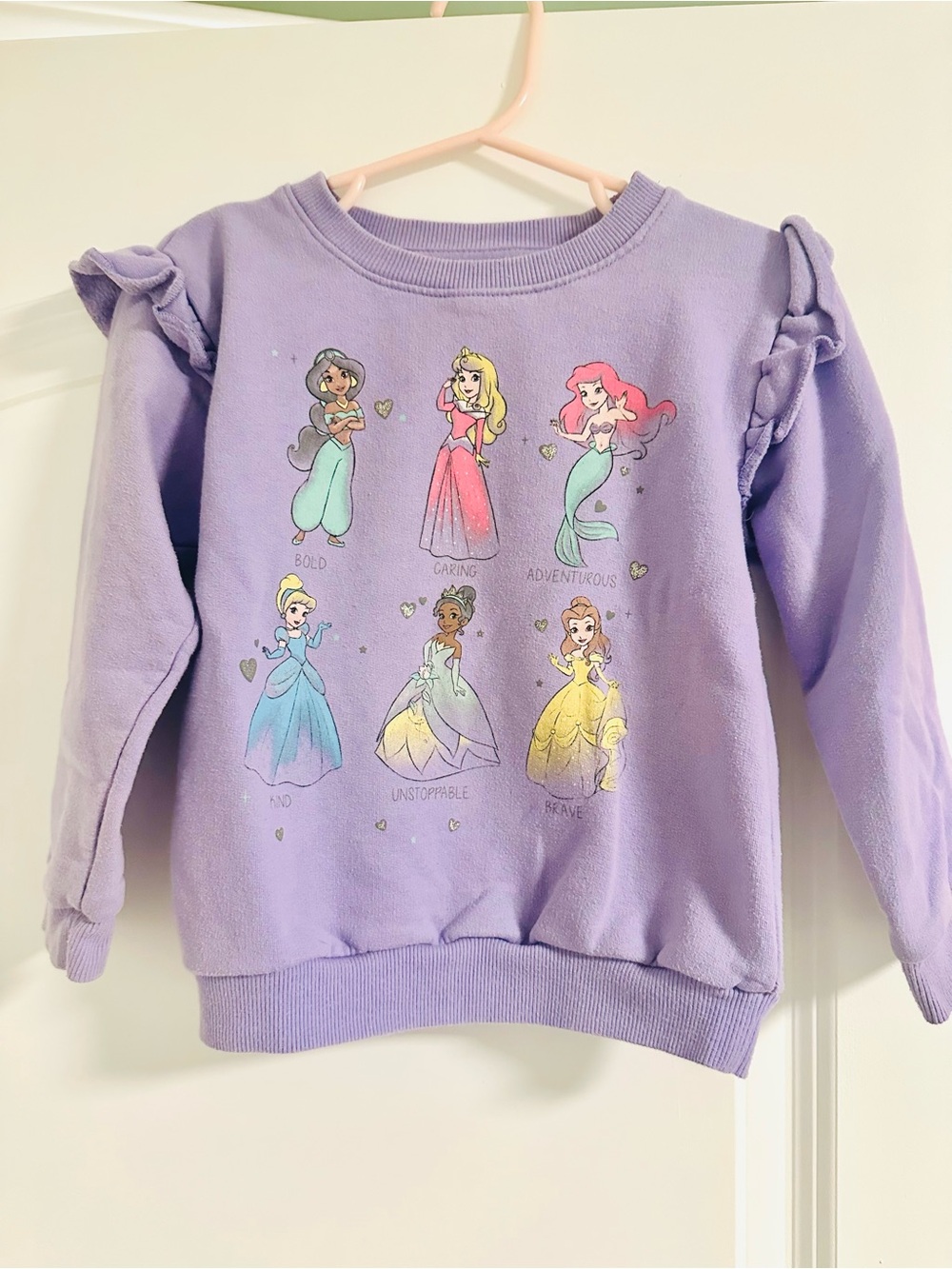 Disney Girls Lavender Princess Graphic Sweatshirt